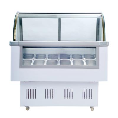 China Single-Temperature Stainless Steel Pans Ice Cream Freezer Showcase With CE Certificate LK-1.2BDQ for sale