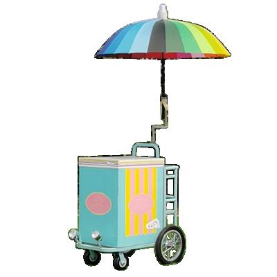 China New Shop Market Scenic Area Park 110v Commercial Catering Ice Cream Cart With Freezer for sale