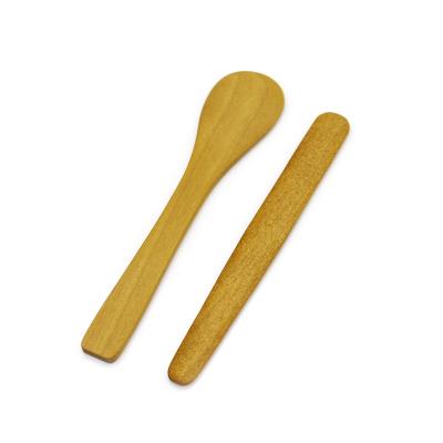 China Natural Wooden Facial Spatula Bamboo Cream Spatula/Human Skin Friendly Butter Spatula for sale