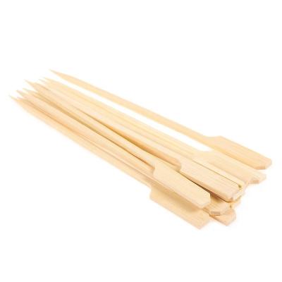 China Easily Cleaned Long Flat Bamboo Sharpener BBQ Corn Cob Stick With Custom Size for sale