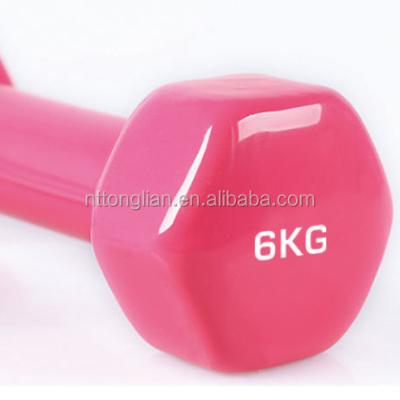 China new designed vinyl covered dumbbell round color coated vinyl bodybuilding dumbbell for sale