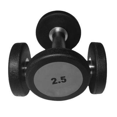 China Dumbbell China Low Price Weightlifting Fitness Gym Gym Fitness Equipment Rubber Covered Round Head Hex Rubber Dumbbell for sale