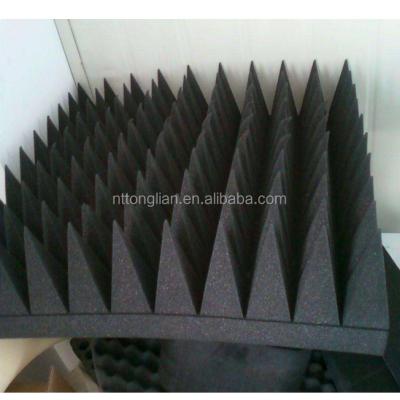 China Flat PU Foam Sponge Bevel Studio Sound Absorption Soundproof Acoustic Foam Panels for sale