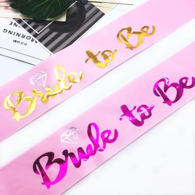 China Wedding Party Amazon Bride To Be Diamond Sash To Wedding Bride To Be Party Decorations for sale