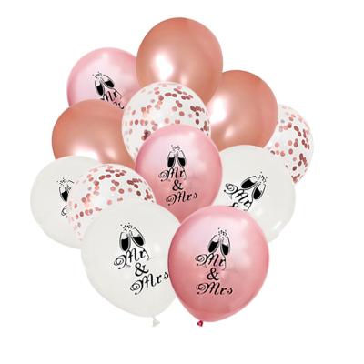 China Wedding just married bride to be balloons set and rose gold confetti balloons bride to be single for sale