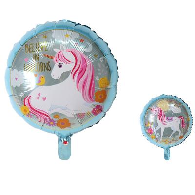 China Festival Decoration 18inch Size Large Unicorn Foil Balloons For Girl Unicorn Birthday Decorations for sale