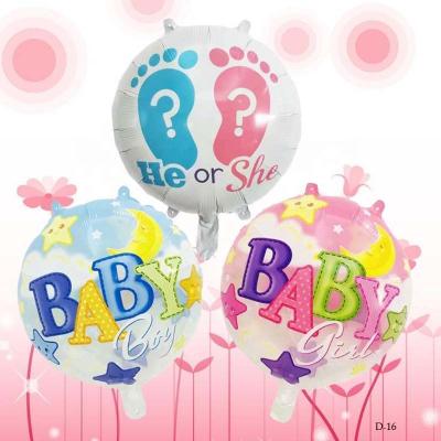 China Transparent Festival Decoration 18inch Baby Boy Baby Gender Reveal Balloon Party Supplies Decoration for sale