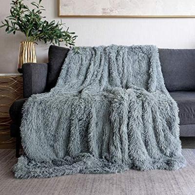 China Cozy Bedding 80*120cm Baby Blanket Fit Couch Sofa Bed Shaggy Decorative Faux Fur Blanket With Long Hair for sale