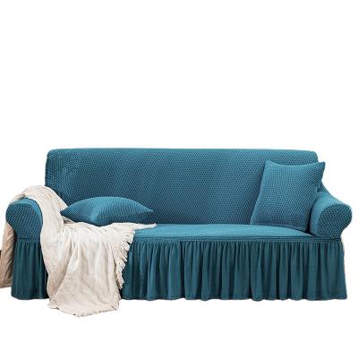 China Wholesale Solid Color Sectional High End Slipcover Elastic Stretch Sofa Cover New Sofa Set for sale