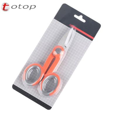 China FTTH Fiber Optic Cable Cutting / Kevlar Cutter Tools / Steel Electrician Scissors for sale