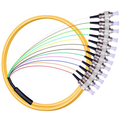 China FTTH ST UPC 12 Core Single Mode SX Bundle Pigtail for sale