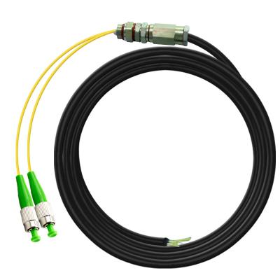 China FTTH FC APC 2PCS singlemode sx waterpoof braid for sale