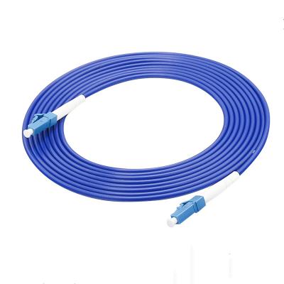 China FTTH LC/UPC Armored To LC UPC SM SX Fiber Optic Patch Cord for sale