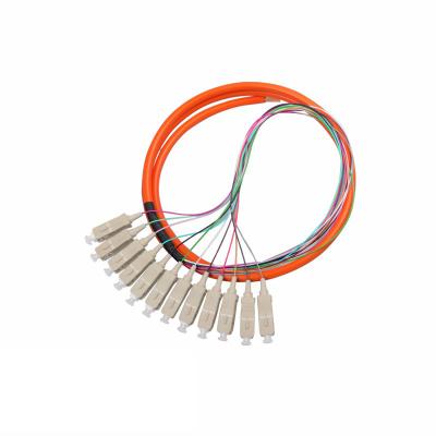 China Multimode FTTH FTTH SC UPC SX Bundle Fiber Optic Pigtail for sale