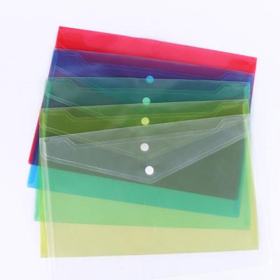 China Convenient Size Clear Document Holder A4 Folder Color Button Office A4 Folder Plastic File Folder for sale