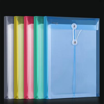 China Convenient Clear Plastic Size Office A4 Size Folder File Holder Folder Transparent Color Document Folder Bag for sale