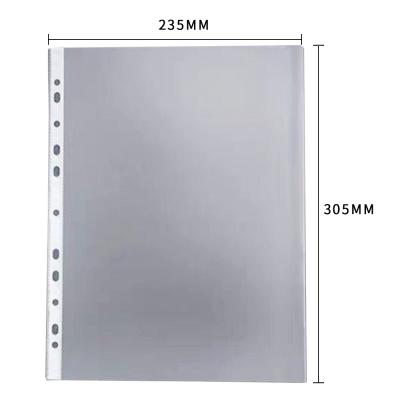 China Office Supplies Eco - Friendly Waterproof A4 Clear 11 Hole Punched Plastic PP Sheet Paper Protector for sale