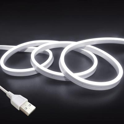 China Flexible Waterproof Weicao 5V USB LED Strip Light Residential Neon Single Color LED Rope Neon Lights For Indoor Outdoor for sale