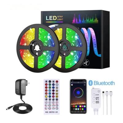 China Easy Installation Weicao Bluetooth App 2835 RGB LED Strip Lights DIY Kits Color Changing Smart Light Strip Strips Home Decoration for sale