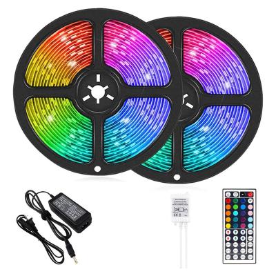 China Weicao 44Key 2835 RGB LED Strip Lights Kits Easy Installation Dimmable Bluetooth Smart Strip Light Strips for Indoor Outdoor for sale