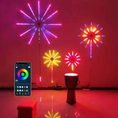 China Easy Installation Weicao RGB DIY Fireworks Light Up Strips Kit App Control Music Sync Smart LED Lighting Decorative KTV Party Room for sale