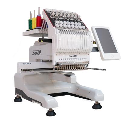 China Single Head 12 15 Needle Flat Cap Embroidery Machines And Sewing Machines for sale