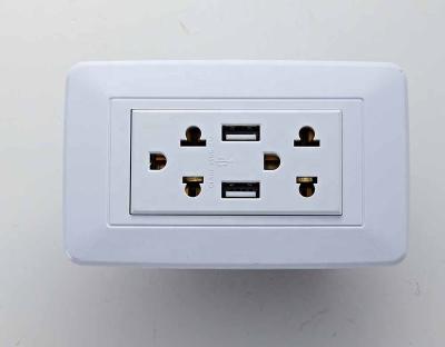 China Low Voltage Multi Universal Household 15A 250V Double 2 Pins Electrical Switch Socket for sale