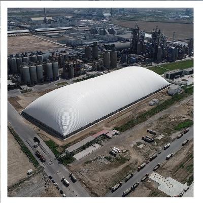 China High quality withstand wind speeds up to 150mph and 50psf snow coal bunker inflatable air dome tent air supported structure coal bunker air dome for sale