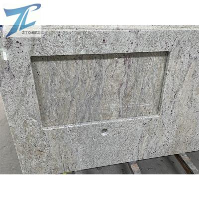 China Countertop New River White Granite Stone Cut To Size Vanity Top Prefab Bathroom for sale