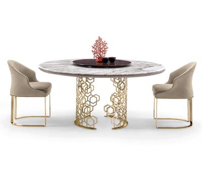 China Restaurant set modern dining room table China ware style modern metal table and chair set / marble for sale