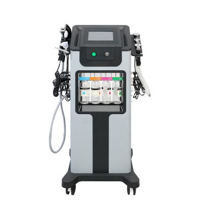 China 8 en 1 Hydra Oxygen H2O2 Máquina para eliminar las espinillas faciales para el cuidado de la piel en venta