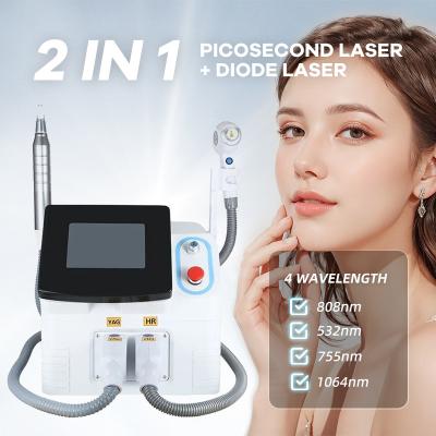 China Hair Removal Nd Yag 755nm 808nm 1064nm Diode Laser Hair Removal And Tattoo Removal Machine for sale