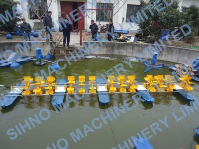 China 13 Impeller Multi-impellers aerator，Long Arm Diesel Engine Paddle Wheel Aerator for sale