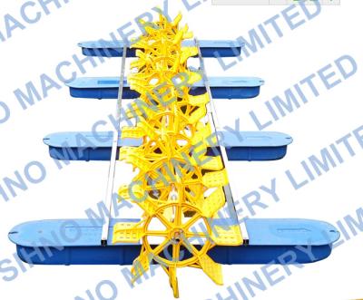 China 10 Impeller Multi-impellers aerator，Long Arm Diesel Engine Paddle Wheel Aerator for sale