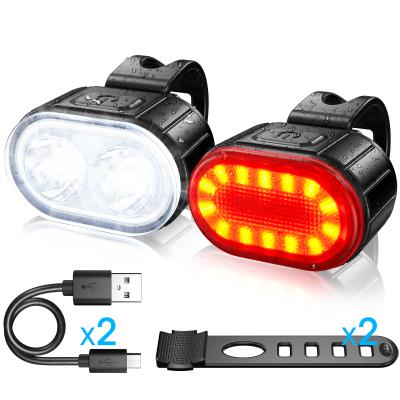 China Amazon's popular bicycle lights, bicycle combination lights, front and rear lights Q3 for sale