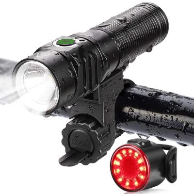 China Hot Selling Amazon LED USB Rechargeable Bicycle Lamp Set Mount Riding Lamp for sale