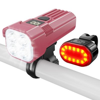 China Universal Hot Selling Amazon LED USB Rechargeable Bicycle Lamp Set Riding Lamp Front And Rear Bicycle Fog Lamp for sale