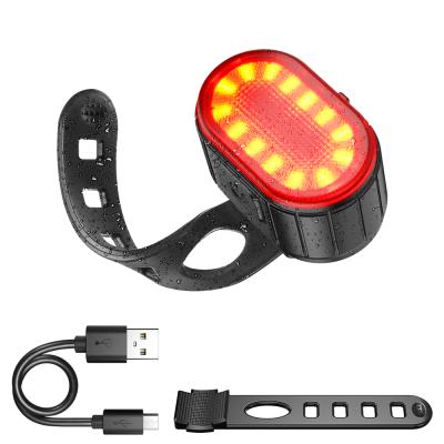 China PC Plastic Waterproof Bicycle LED Night Safety Warning Light Bicycle Rear Mount Tail Light for sale