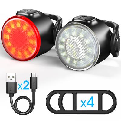 China Waterproof Fog Light Mini Bicycle Headlight And Taillight Cycling LED Bike Light Set Q2 for sale