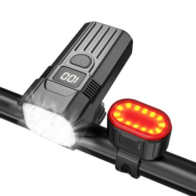 China Super Bright LED Bicycle Safety Riding Light USB Bike Light Waterproof Cycling Set GH40 for sale