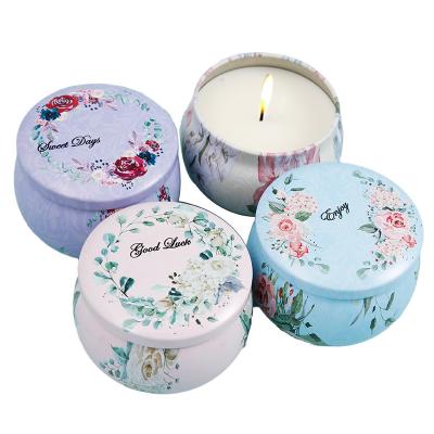 China Wholesale Candle Custom Around Scented Candle Tin Box Candle Tin Box for sale