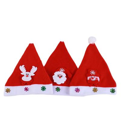 China The Other Other Christmas Applique Cartoon Deer Glowing Christmas Hat for sale