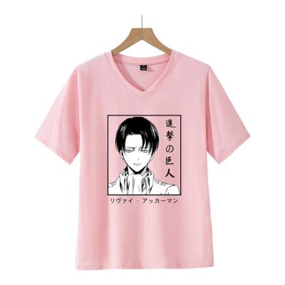 China Summer Breathable V-neck Cartoon Character Amazon T-shirt for sale