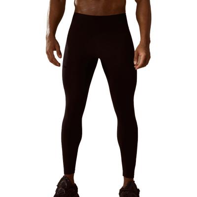 China Custom Breathable Logo Compression Outdoor Quick Dry Sports Tights Pants Elastic Waist Yoga Running Gaiters For Men for sale