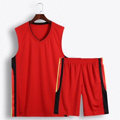 China Custom Breathable Logo Training Wear Set Basketball Tank Top Men Absorb High Quality Sweated Uniformteam Basketball Set For Adults for sale