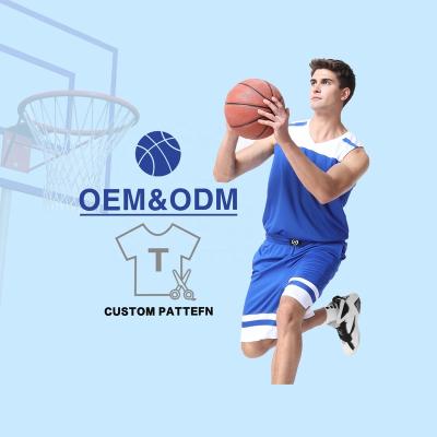 China Factory Custom Color Reversible Blue Reversible Design Basketball Tank Top Breathable Sublimated Uniform Basketball for sale