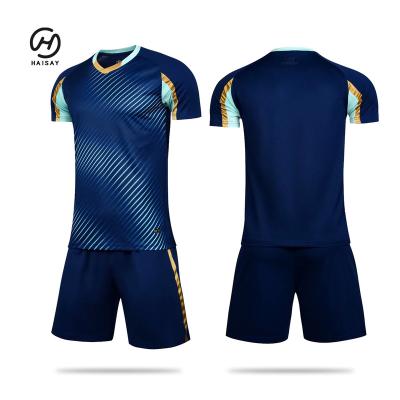 China Wholesale Price 21/22 New Pattern Polyester Soccer Jersey Black Tailandesa Soccer Jersey Football Wear Quick Dry And Beathable Set for sale