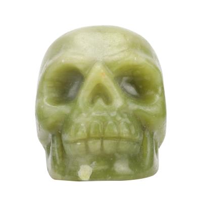 China Supply Items Wholesale Pure Yellow/Green Carved Natural Gemstone Skulls Jewelry, Can Be Customized All Kinds Of Gemstone Carved Crafts for sale