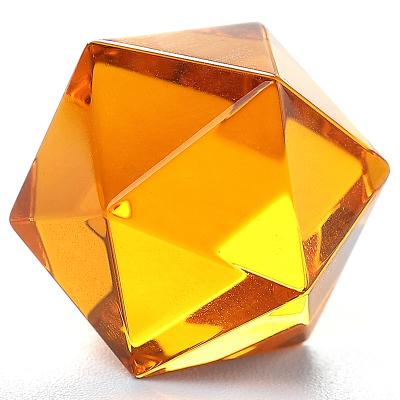 China Wholesale Customized Stone Factory Logo Orange Zircon Polyhedral Dies Set DND Game Die Set for sale