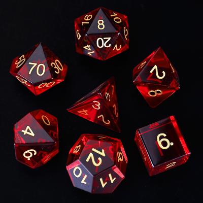 China Red Stone DND D4 D6 D8 D10 D12 D20 Zircon Gem Dies Set for sale